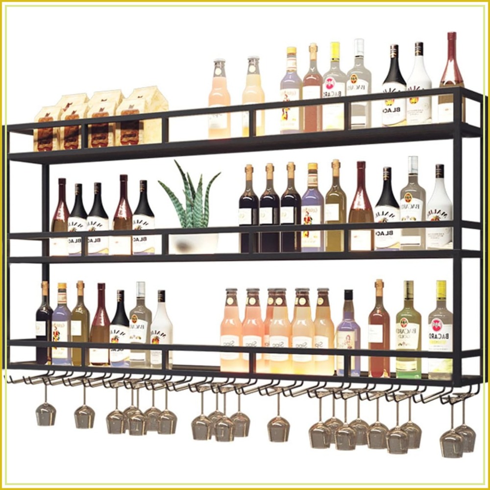 Home Bar Shelf - Large Heavy Duty 47in Wine Rack