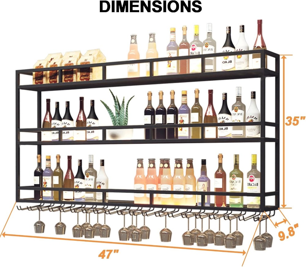 Large Heavy Duty 47in Wine Rac - Home Bar Shelf 评论和价格