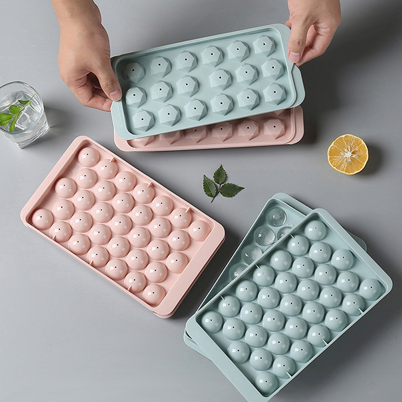 1Pc 3D Round Tray with Lid Pla - Ice Mold Sphere 评论和价格