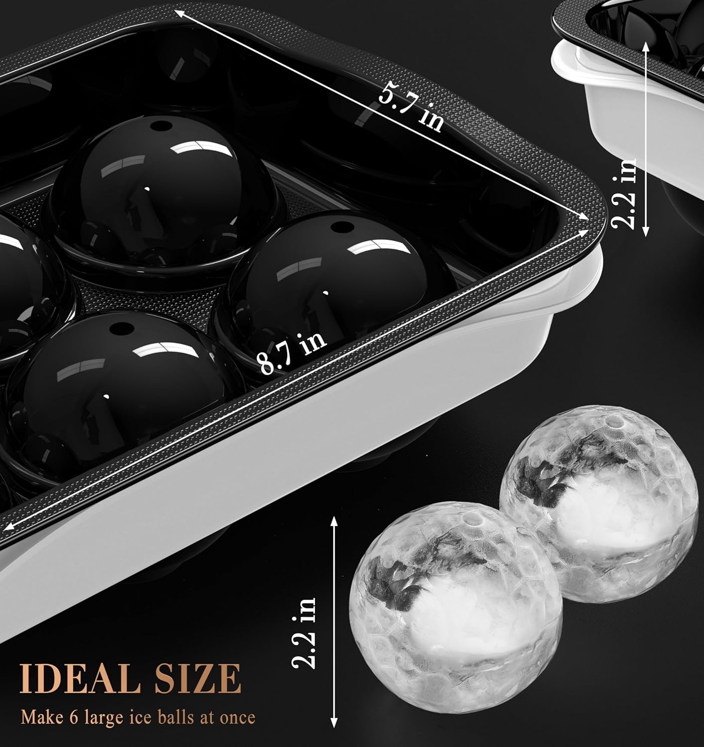 2.2 Inch Round Ice Cube Mold w - Ice Mold Sphere 评论和价格