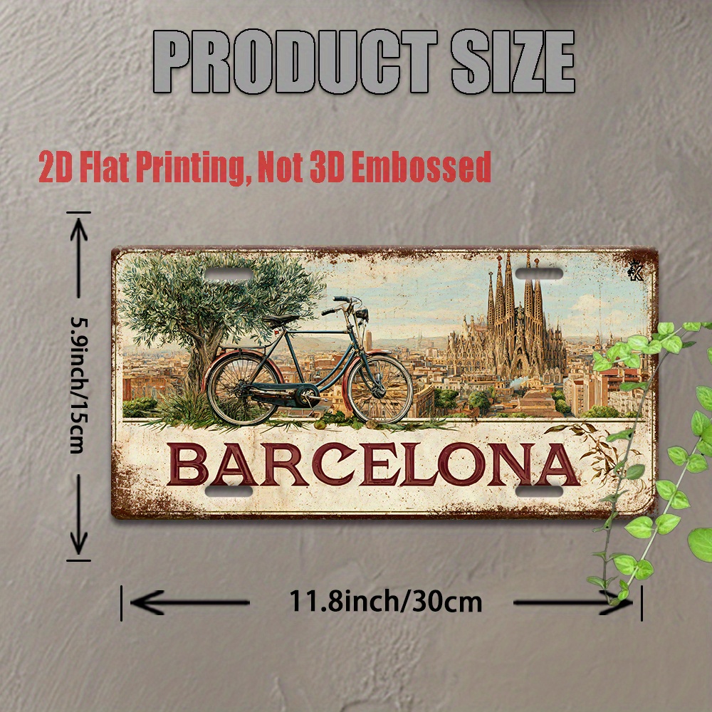 2D Flat, 1 Piece Vintage Metal - Home Barcelona 评论和价格