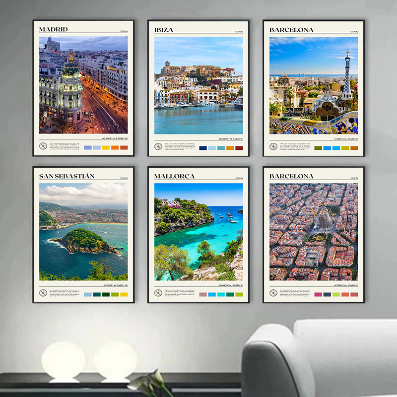 Spain Travel Scenery Poster Se - Home Barcelona 评论和价格