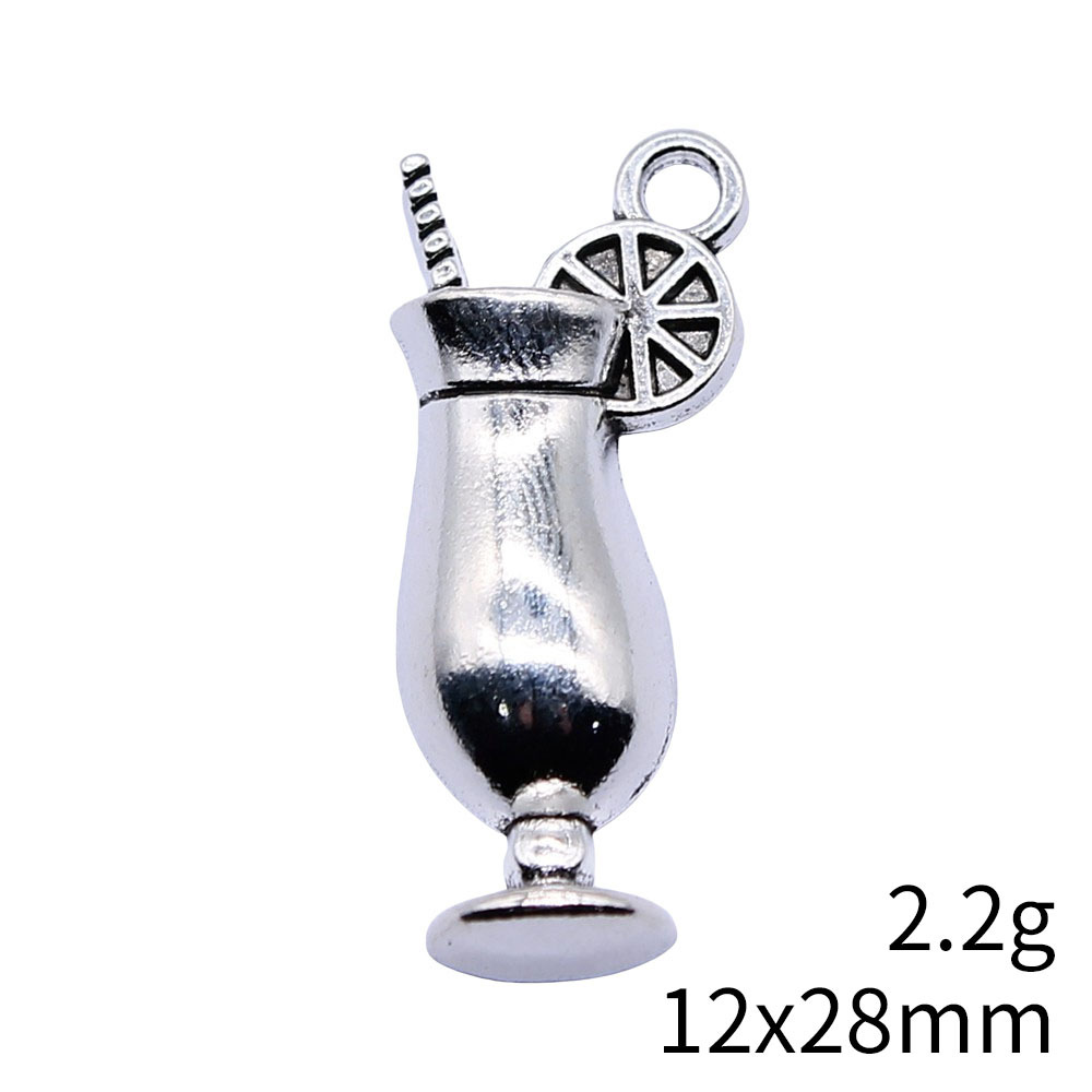 4pcs 12x28mm Antique Silver Co - Old Fashioned Glass 评论和价格