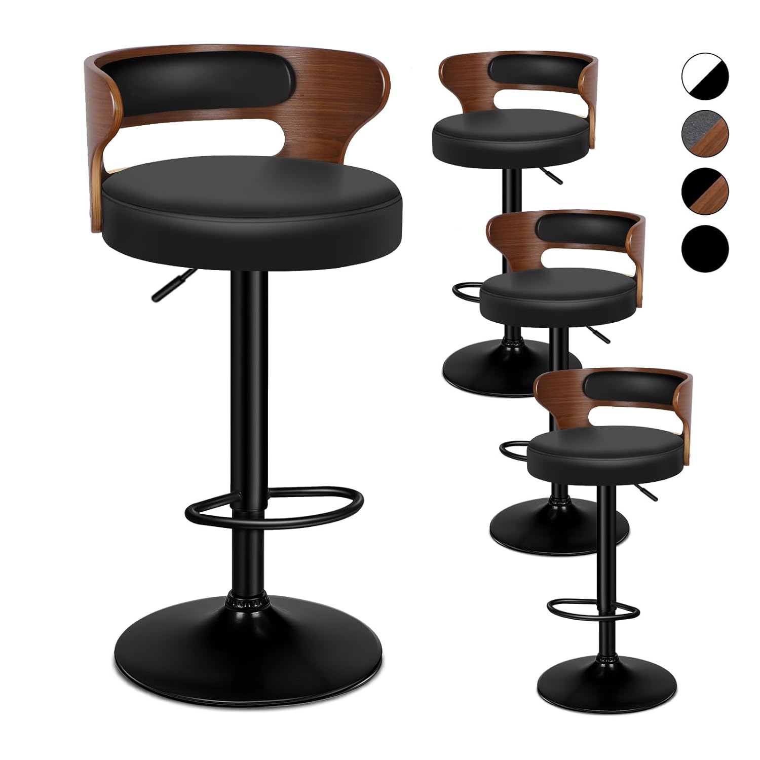 Adjustable PU Leather Bar Stoo - Home Bar Stools 评论和价格