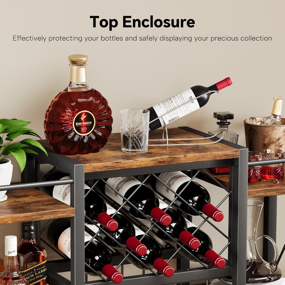 Wall Mounted Wine Rack with Gl - Home Bar Shelf 评论和价格
