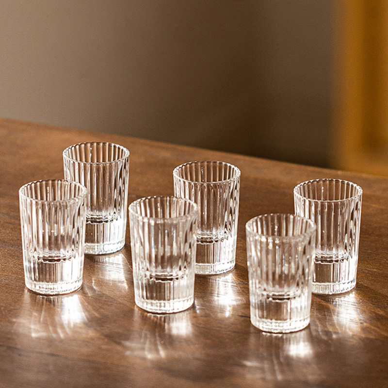 6pcs Set 20ml Striped Foreign  - Old Fashioned Glass 评论和价格