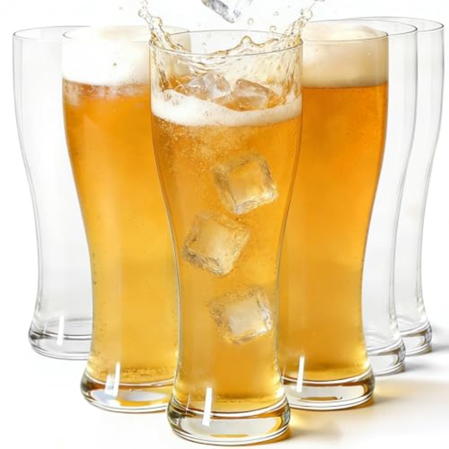 18 oz Pilsner Beer Glasses Set - Highball Glass Set 评论和价格