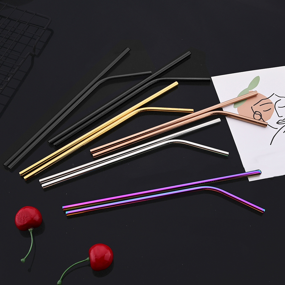 14Pcs Reusable Rose Gold Straw - Home Bar Shelf 评论和价格