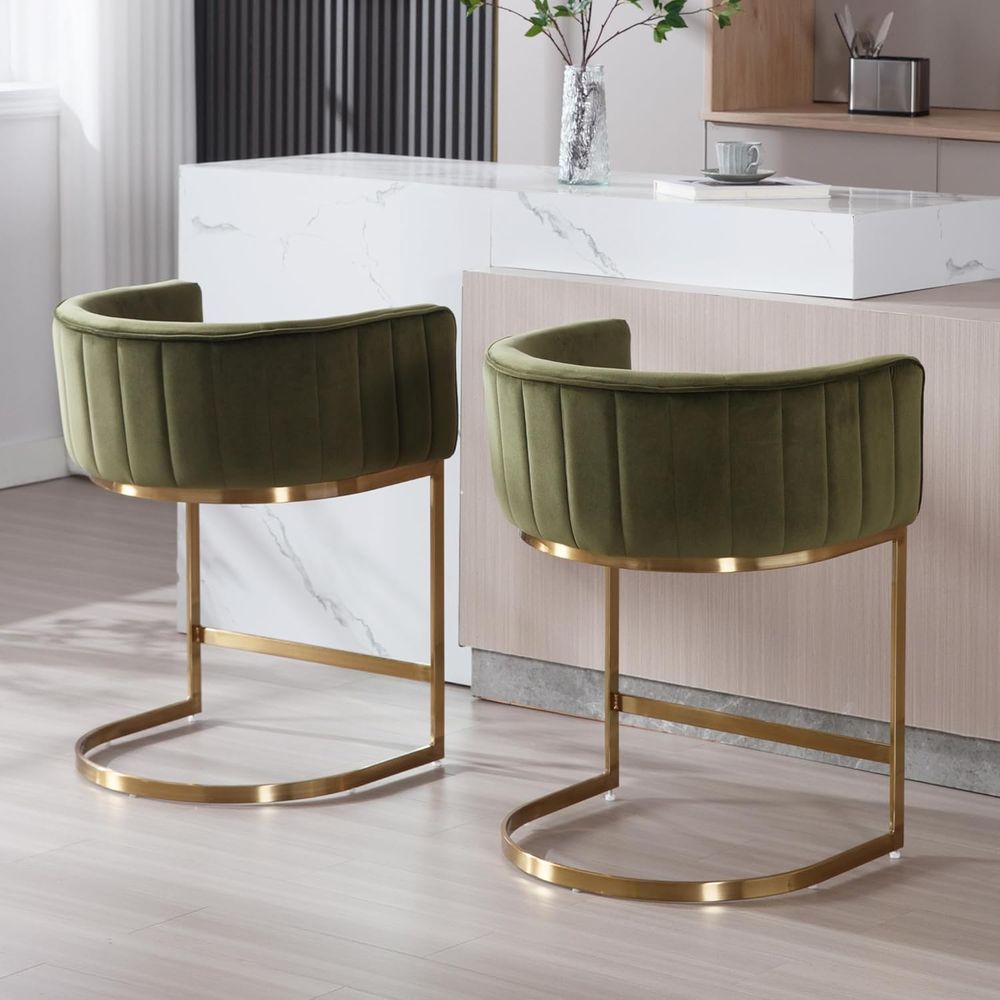 24 Velvet Upholstered Counter  - Home Bar Stools 评论和价格