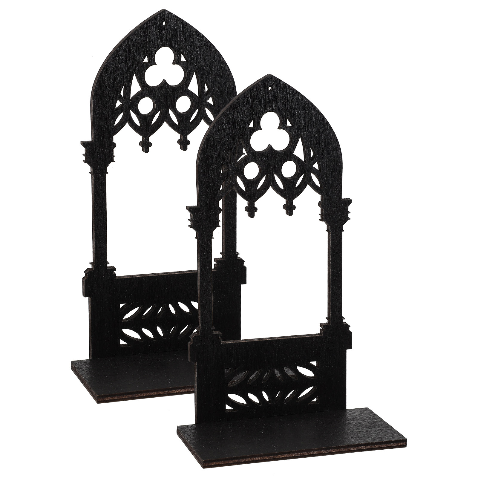 1Pair Gothic Holder Wooden Vin - Home Bar Stand 评论和价格