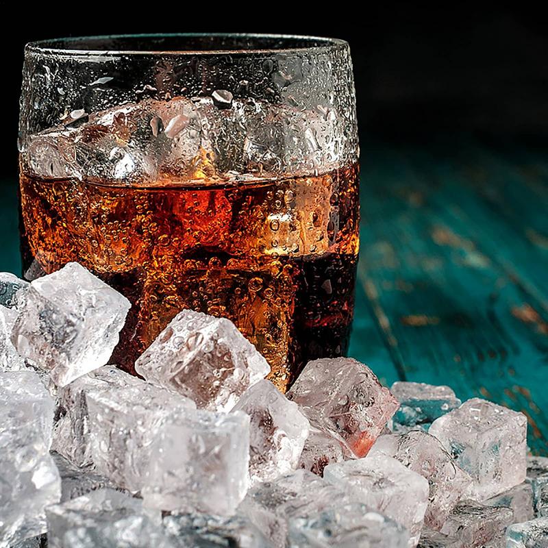 50PCS 3D Acrylic Fake Ice Cube - Ice Mold Sphere 评论和价格