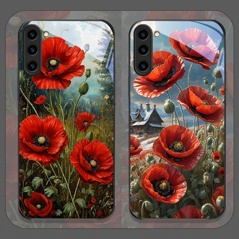Retro Poppy Flower Bloom Hot R - Old Fashioned Glass 评论和价格