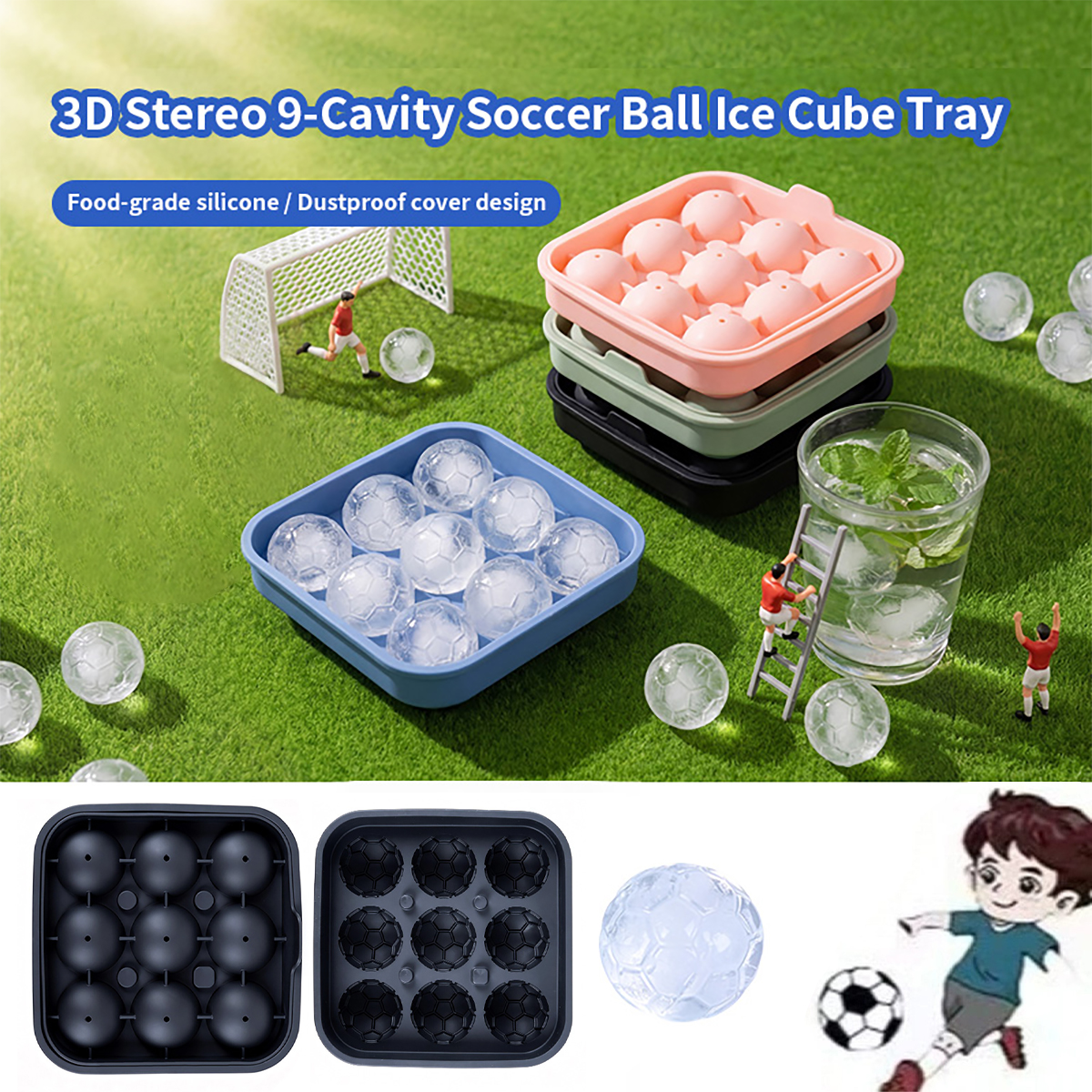 1Pcs Football-Themed Silicone  - Ice Mold Sphere 评论和价格
