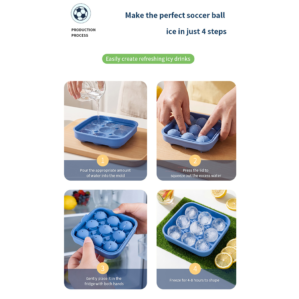 1Pcs Football-Themed Silicone  - Ice Mold Sphere 评论和价格