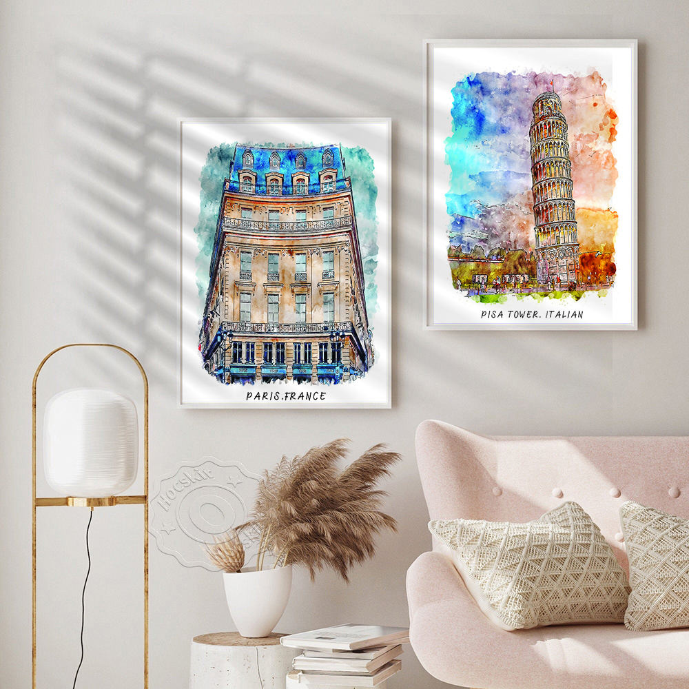 Watercolor Print, World Travel - Home Barcelona 评论和价格