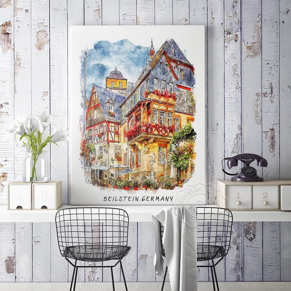 Watercolor Print, World Travel - Home Barcelona 评论和价格