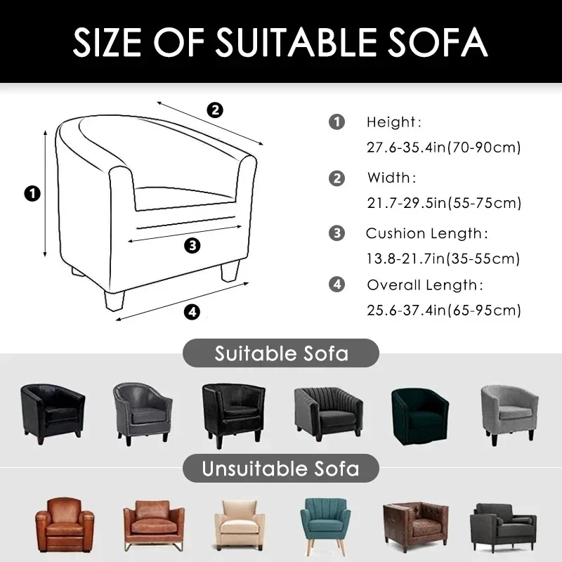 Elastic Club Chair Cover Jacqu - Home Bar Seating 评论和价格