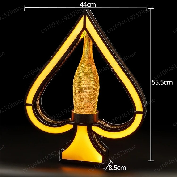 Iron Art Light Up Wine Bottle  - Home Bar Stand 评论和价格