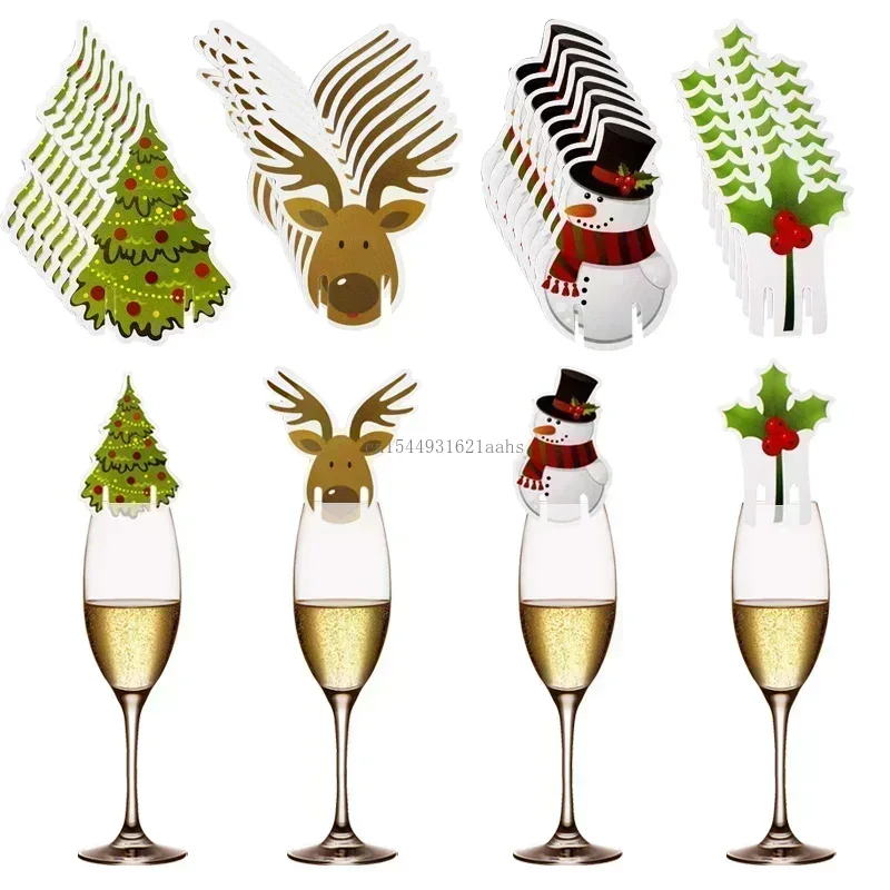 10/20/30PCS Christmas Cup Card - Cocktail Recipe Book 评论和价格