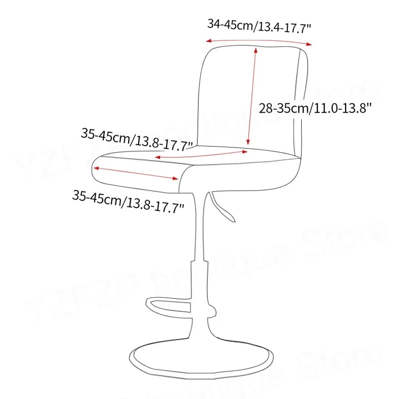 Velvet Solid color Chair Cover - Home Bar Seating 评论和价格