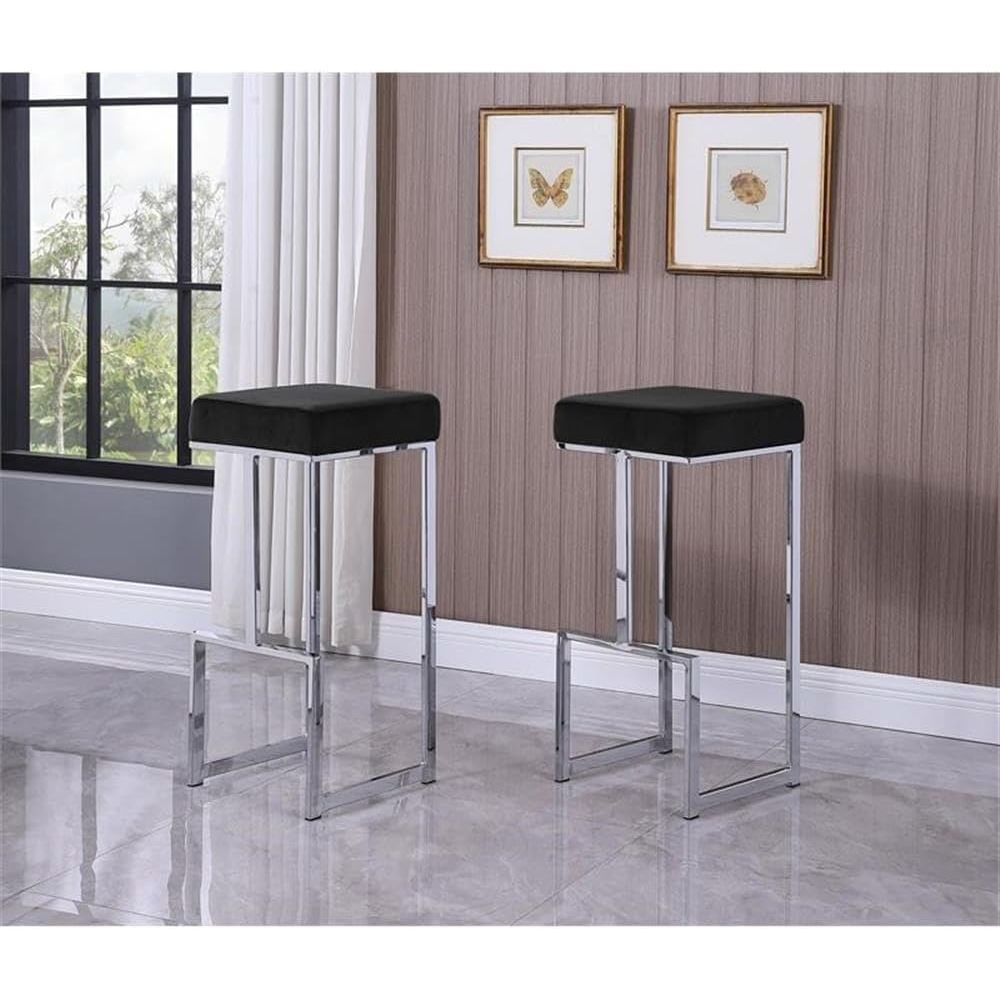 Modern Velvet-Upholstered Bar  - Home Bar Stools 评论和价格