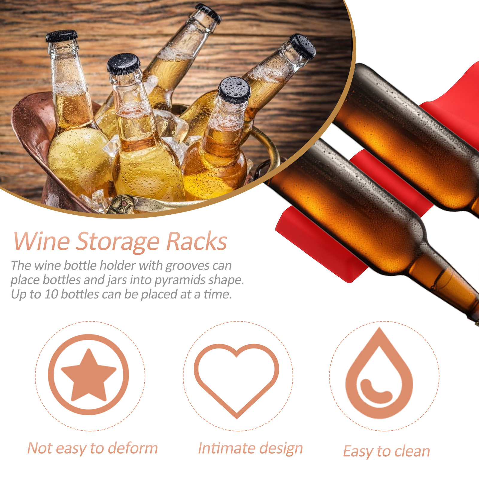 Bottle Stacker Rack Silicone F - Home Bar Stand 评论和价格