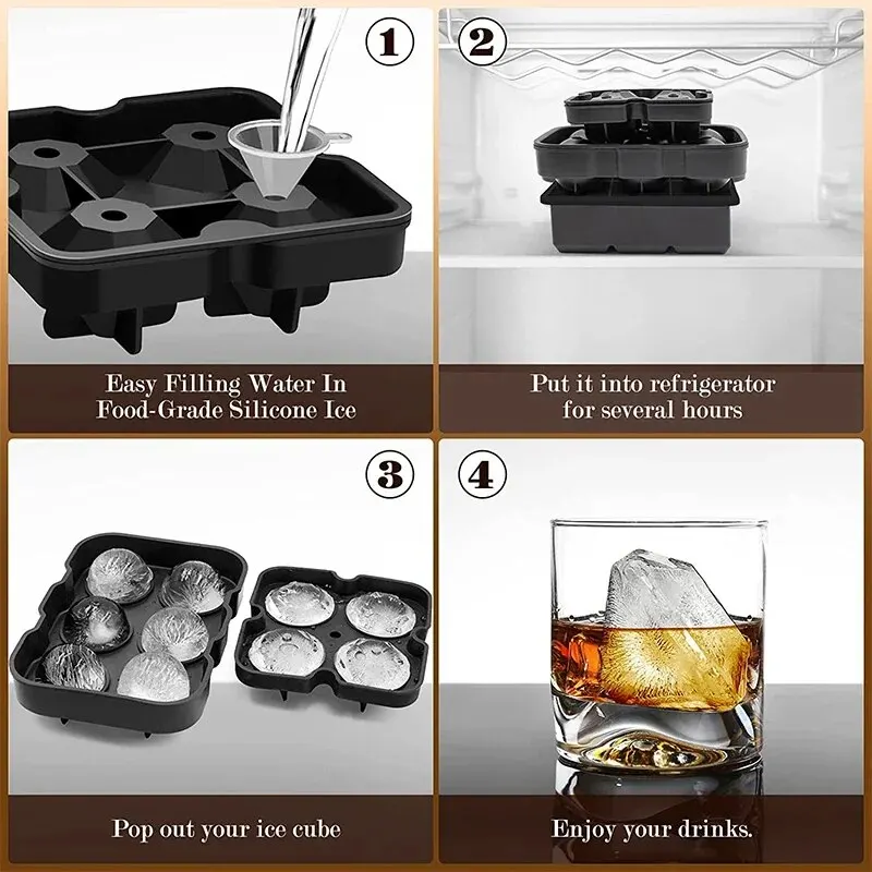 1pc Ice Cube Trays Silicone Ic - Ice Mold Sphere 评论和价格